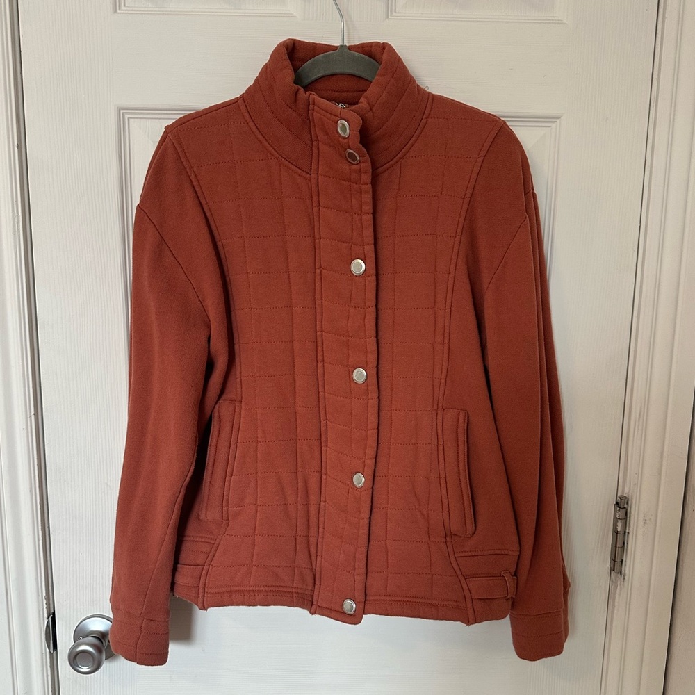 BKE orange quilted jacket, size XL